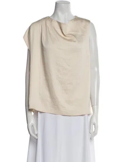 Pre-owned Ba&sh Cowl Neck Sleeveless Blouse W/ Tags In Neutral