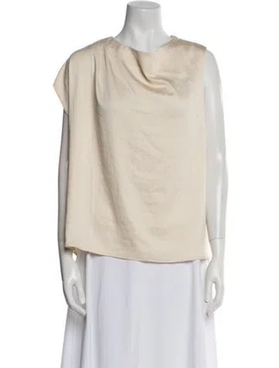 Pre-owned Ba&sh Cowl Neck Sleeveless Blouse W/ Tags In Neutral
