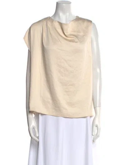 Pre-owned Ba&sh Cowl Neck Sleeveless Blouse W/ Tags In Neutral