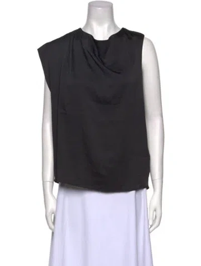 Pre-owned Ba&sh Cowl Neck Sleeveless Top In Black