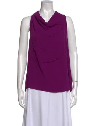Pre-owned Ba&sh Cowl Neck Sleeveless Top W/ Tags In Purple