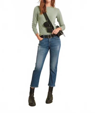 Ba&sh Craft Cropped Jeans In Handbrush In Blue