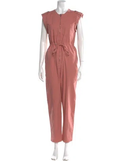 Pre-owned Ba&sh Crew Neck Jumpsuit In Pink