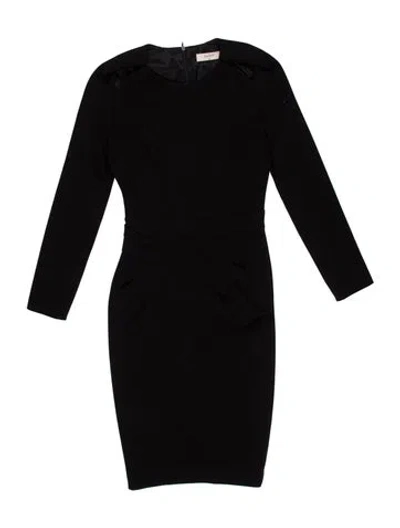 Pre-owned Ba&sh Crew Neck Knee-length Dress In Black
