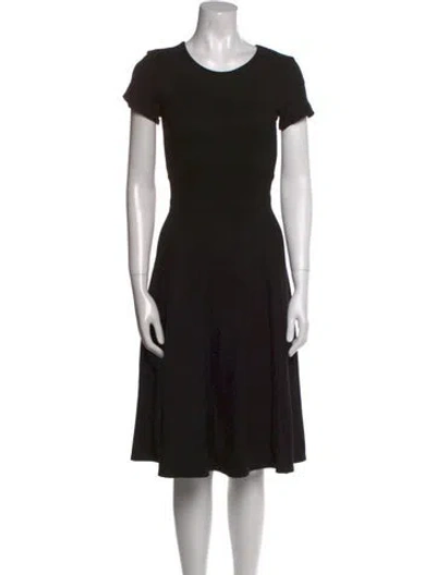 Pre-owned Ba&sh Crew Neck Knee-length Dress In Black