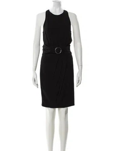 Pre-owned Ba&sh Crew Neck Knee-length Dress In Black