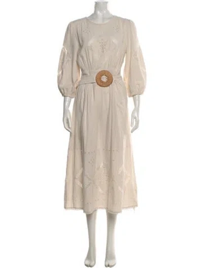 Pre-owned Ba&sh Crew Neck Long Dress W/ Tags In Neutral