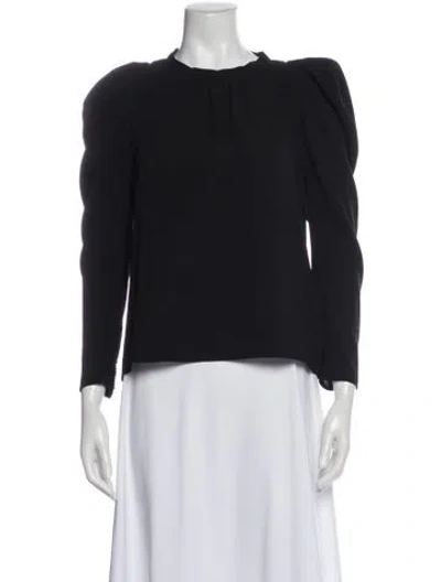 Pre-owned Ba&sh Crew Neck Long Sleeve Blouse In Gray