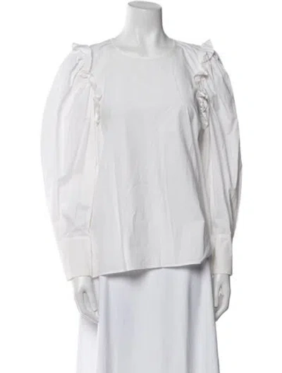 Pre-owned Ba&sh Crew Neck Long Sleeve Blouse In Neutral
