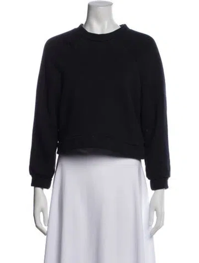 Pre-owned Ba&sh Crew Neck Long Sleeve Sweatshirt In Black