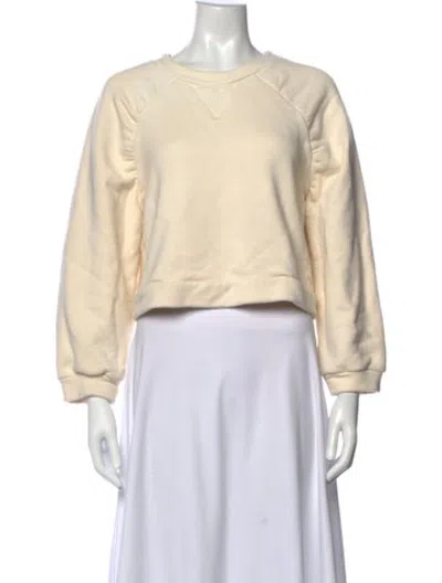 Pre-owned Ba&sh Crew Neck Long Sleeve Sweatshirt In Neutrals