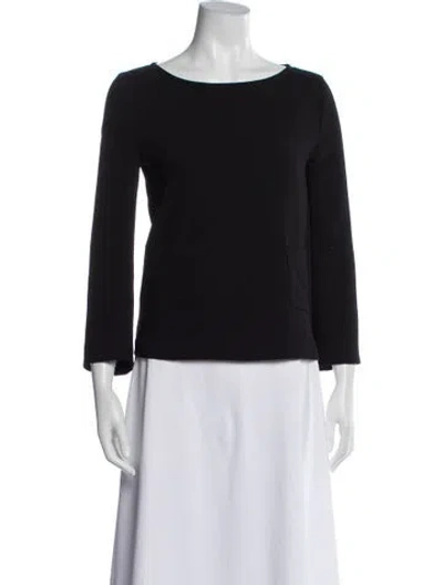 Pre-owned Ba&sh Crew Neck Long Sleeve Top In Black