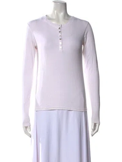 Pre-owned Ba&sh Crew Neck Long Sleeve Top In White