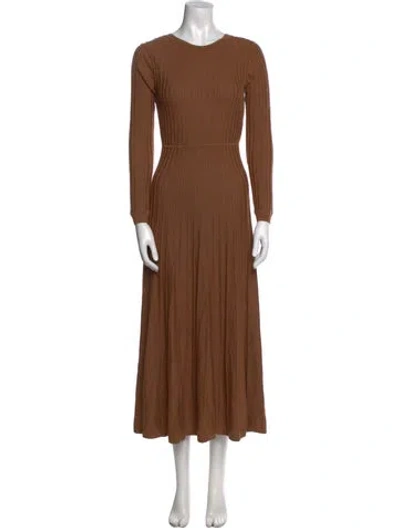 Pre-owned Ba&sh Crew Neck Midi Length Dress In Neutral