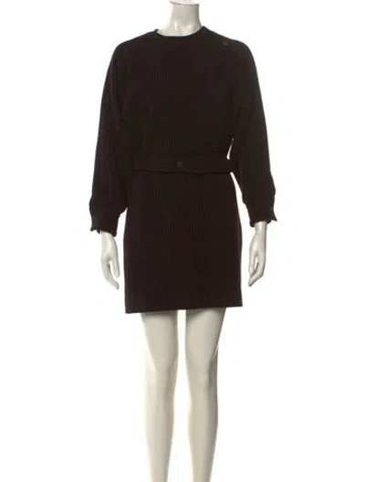 Pre-owned Ba&sh Crew Neck Mini Dress In Black