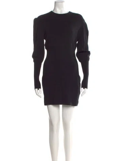 Pre-owned Ba&sh Crew Neck Mini Dress In Black