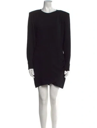 Pre-owned Ba&sh Crew Neck Mini Dress In Black