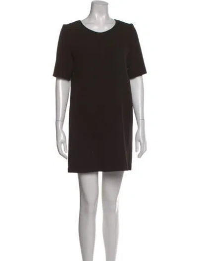 Pre-owned Ba&sh Crew Neck Mini Dress In Black