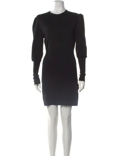 Pre-owned Ba&sh Crew Neck Mini Dress In Black