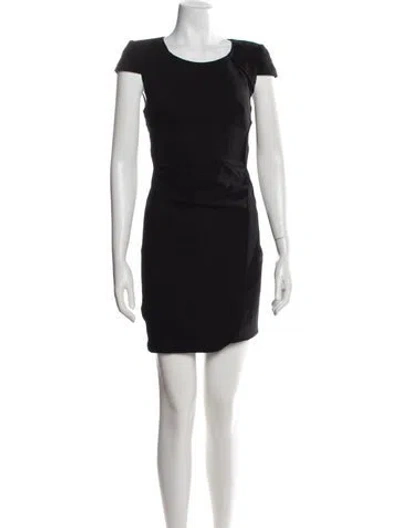 Pre-owned Ba&sh Crew Neck Mini Dress In Black