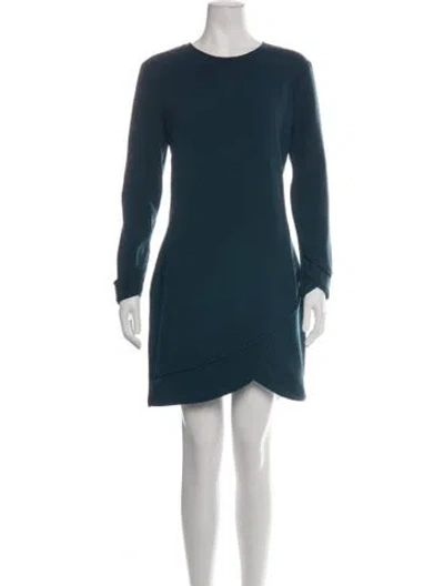 Pre-owned Ba&sh Crew Neck Mini Dress In Blue
