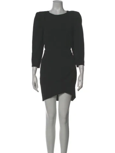 Pre-owned Ba&sh Crew Neck Mini Dress In Gray