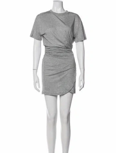 Pre-owned Ba&sh Crew Neck Mini Dress In Gray