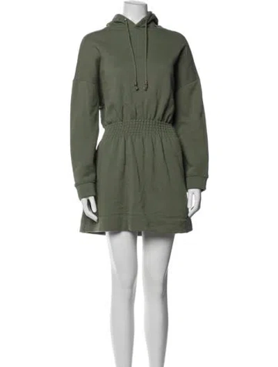 Pre-owned Ba&sh Crew Neck Mini Dress In Green