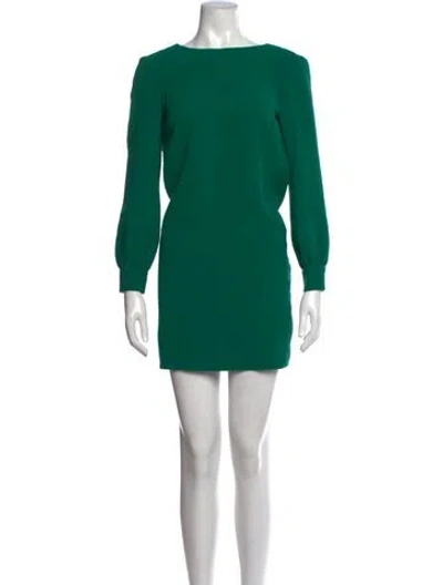 Pre-owned Ba&sh Crew Neck Mini Dress In Green