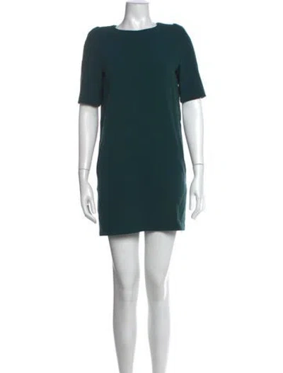 Pre-owned Ba&sh Crew Neck Mini Dress In Green