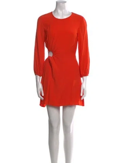 Pre-owned Ba&sh Crew Neck Mini Dress In Orange