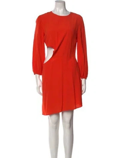 Pre-owned Ba&sh Crew Neck Mini Dress In Orange