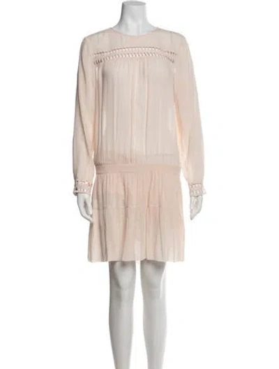 Pre-owned Ba&sh Crew Neck Mini Dress In Pink