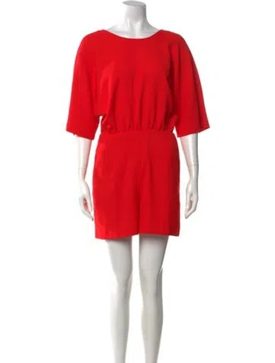Pre-owned Ba&sh Crew Neck Romper In Red