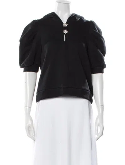 Pre-owned Ba&sh Crew Neck Short Sleeve Top In Black