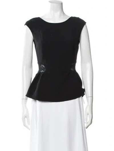Pre-owned Ba&sh Crew Neck Short Sleeve Top In Black/white