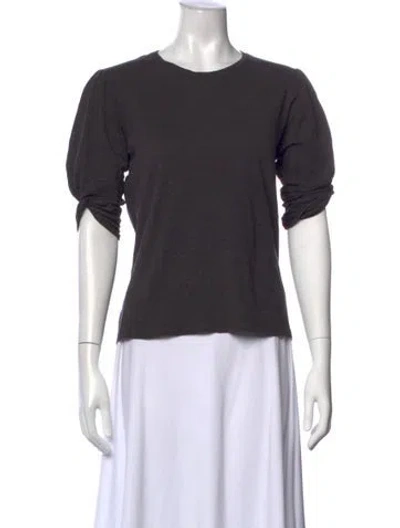 Pre-owned Ba&sh Crew Neck Short Sleeve Top In Gray