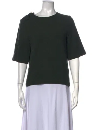 Pre-owned Ba&sh Crew Neck Short Sleeve Top In Green