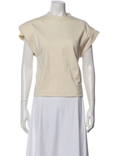 Pre-owned Ba&sh Crew Neck Short Sleeve Top In Neutral