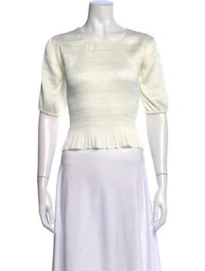 Pre-owned Ba&sh Crew Neck Short Sleeve Top In Neutrals