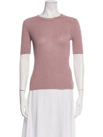 Pre-owned Ba&sh Crew Neck Short Sleeve Top In Pink