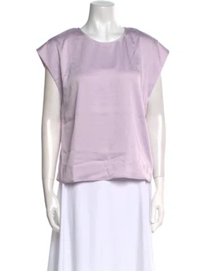 Pre-owned Ba&sh Crew Neck Short Sleeve Top In Purple