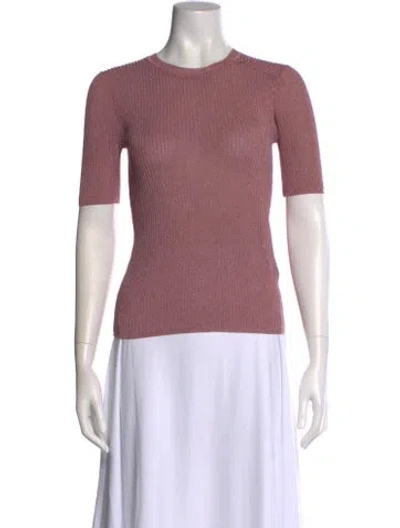 Pre-owned Ba&sh Crew Neck Short Sleeve Top W/ Tags In Pink