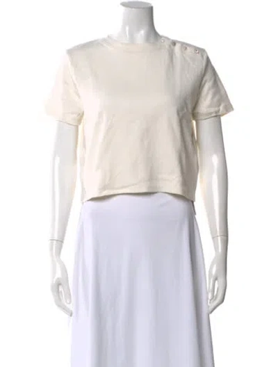 Pre-owned Ba&sh Crew Neck Short Sleeve T-shirt In Neutral