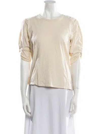 Pre-owned Ba&sh Crew Neck Short Sleeve T-shirt In Neutral