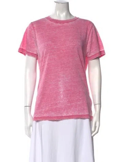 Pre-owned Ba&sh Crew Neck Short Sleeve T-shirt In Pink