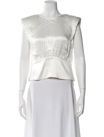Pre-owned Ba&sh Crew Neck Sleeveless Blouse In Neutral