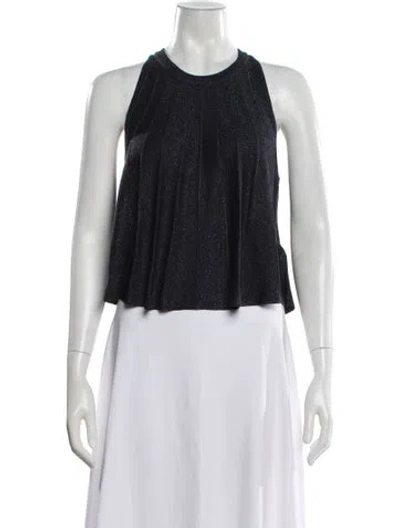 Pre-owned Ba&sh Crew Neck Sleeveless Top In Black