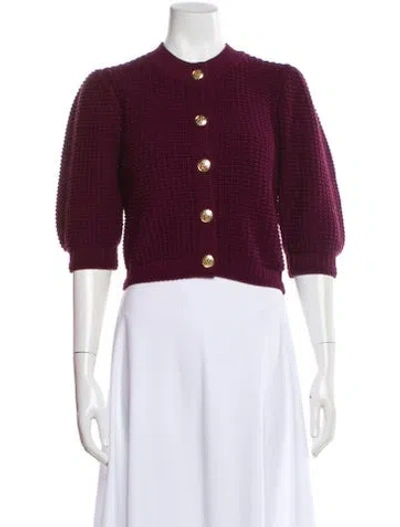 Pre-owned Ba&sh Crew Neck Sweater In Burgundy