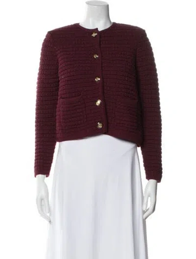 Pre-owned Ba&sh Crew Neck Sweater In Burgundy